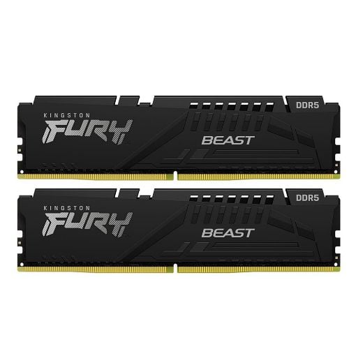 Εικόνα της Ram Kingston Fury Beast 64GB (2 x 32GB) DDR5-6000MHz CL36 Black KF560C36BBEK2-64