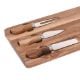 Εικόνα της Πλατώ Σερβιρίσματος Τυριών Excellent Houseware Ξύλο Bamboo με Λαβή 42x15,5x1,5cm Καφέ 101001700