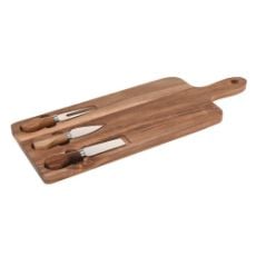 Εικόνα της Πλατώ Σερβιρίσματος Τυριών Excellent Houseware Ξύλο Bamboo με Λαβή 42x15,5x1,5cm Καφέ 101001700