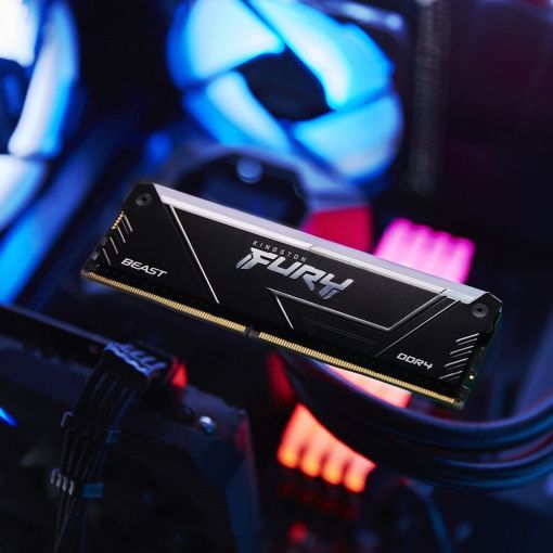 Εικόνα της Ram Kingston Fury Beast 16GB (1 x 16GB) DDR4-3600MHz CL18 RGB Black KF436C18BB2A/16