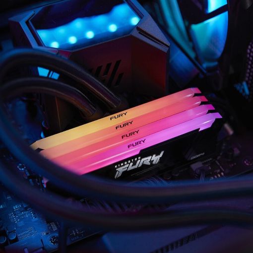 Εικόνα της Ram Kingston Fury Beast 16GB (1 x 16GB) DDR4-3600MHz CL18 RGB Black KF436C18BB2A/16