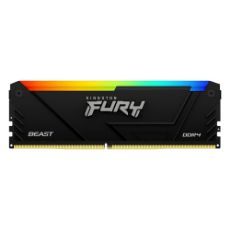 Εικόνα της Ram Kingston Fury Beast 16GB (1 x 16GB) DDR4-3600MHz CL18 RGB Black KF436C18BB2A/16