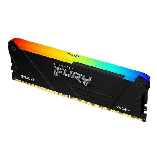 Εικόνα της Ram Kingston Fury Beast 8GB (1 x 8GB) DDR4-3600MHz CL17 RGB Black KF436C17BB2A/8