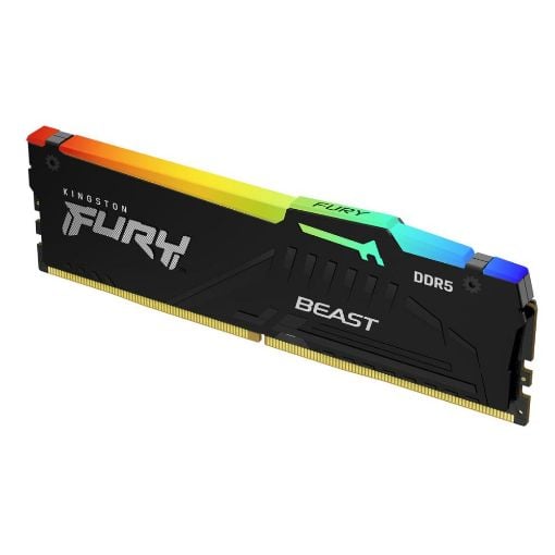 Εικόνα της Ram Kingston Fury Beast 32GB (1 x 32GB) DDR5-6000MHz CL30 RGB Black KF560C30BBEA-32