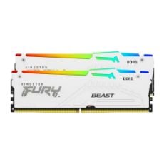 Εικόνα της Ram Kingston Fury Beast 32GB (2 x 16GB) DDR5-6000MHz CL30 RGB White KF560C30BWEAK2-32