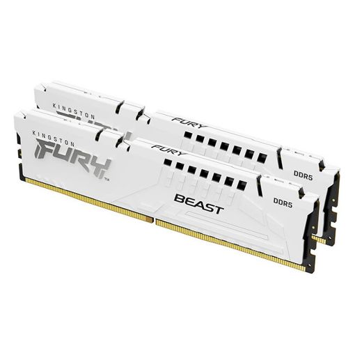 Εικόνα της Ram Kingston Fury Beast 32GB (2 x 16GB) DDR5-5600MHz CL40 White KF556C40BWK2-32