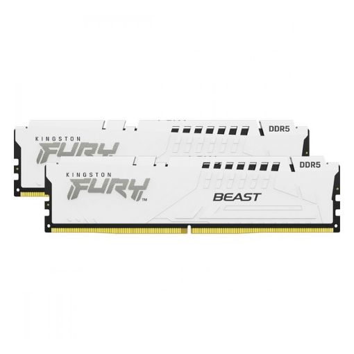 Εικόνα της Ram Kingston Fury Beast 32GB (2 x 16GB) DDR5-5600MHz CL40 White KF556C40BWK2-32