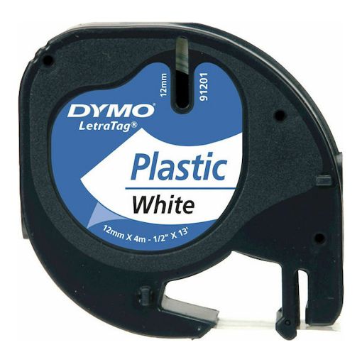 Εικόνα της Πλαστικές Ετικέτες Dymo Letratag White 12mm x 4m 91221 S0721660