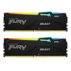 Εικόνα της Ram Kingston Fury Beast 64GB (2 x 32GB) DDR5-6000MHz CL32 RGB Black KF564C32BBEAK2-64