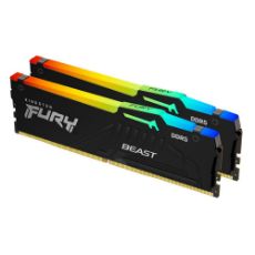 Εικόνα της Ram Kingston Fury Beast 64GB (2 x 32GB) DDR5-5200MHz CL40 RGB Black KF552C40BBAK2-64