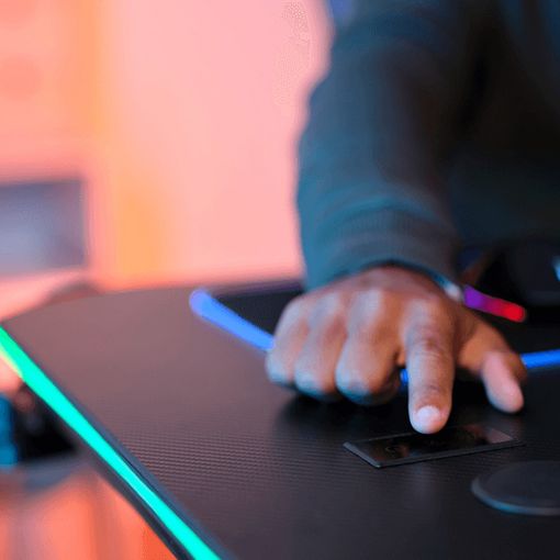 Εικόνα της Gaming Desk Trust GXT 709 Luminus RGB Black 25184