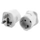 Εικόνα της Αντάπτορας Πρίζας Powertech Type-F (Schuko) to Type-G (UK) Λευκό PT-991