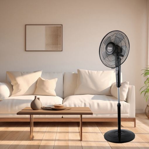 Εικόνα της Ανεμιστήρας Primo 60W 40cm με Τηλεχειριστήριο Μαύρος PRSF-80505