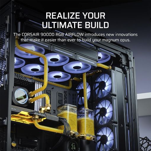 Εικόνα της Corsair 9000D RGB iCUE Airlfow Super-Tower Tempered Glass Black CC-9011273-WW