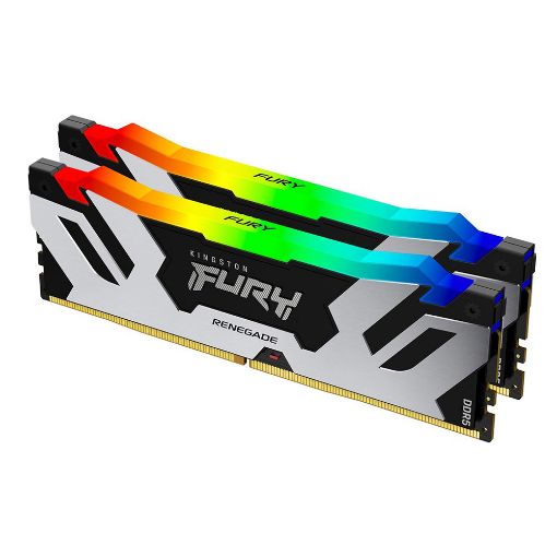 Εικόνα της Ram Kingston Fury Renegade 32GB (2 x 16GB) DDR5-6400MHz CL32 RGB Black/Silver KF564C32RSAK2-32