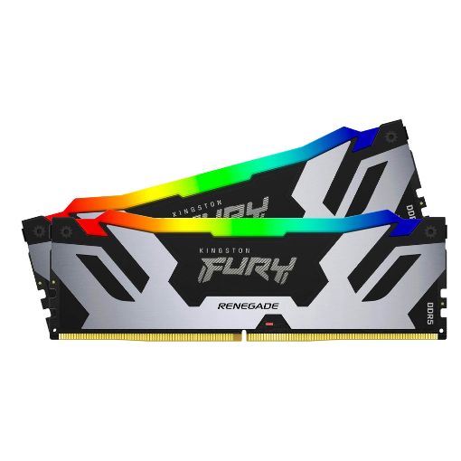 Εικόνα της Ram Kingston Fury Renegade 32GB (2 x 16GB) DDR5-6400MHz CL32 RGB Black/Silver KF564C32RSAK2-32