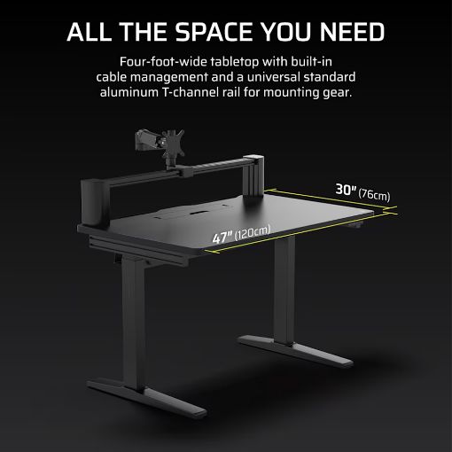 Εικόνα της Gaming Desk Corsair Platform:4 Elevate 120x76x74-122cm Black Laminate 120CF-9500055-WW