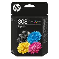 Εικόνα της Μελάνι HP 308 2-Pack Black/Tri-Color 6L6S6UE
