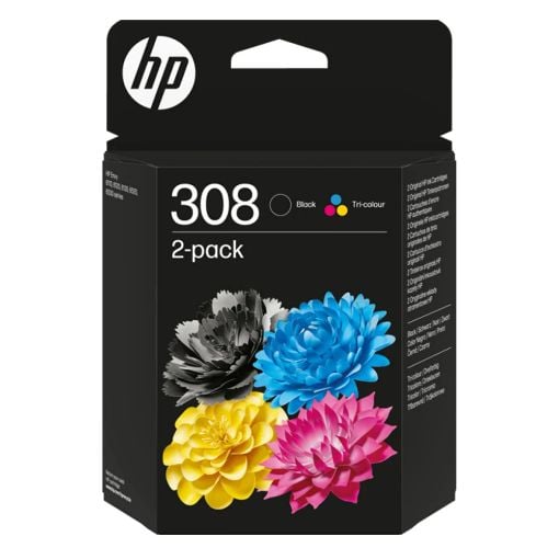 Εικόνα της Μελάνι HP 308 2-Pack Black/Tri-Color 6L6S6UE