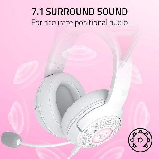 Εικόνα της Headset Razer Kraken Kitty v2 White RZ04-04730600-R3M1