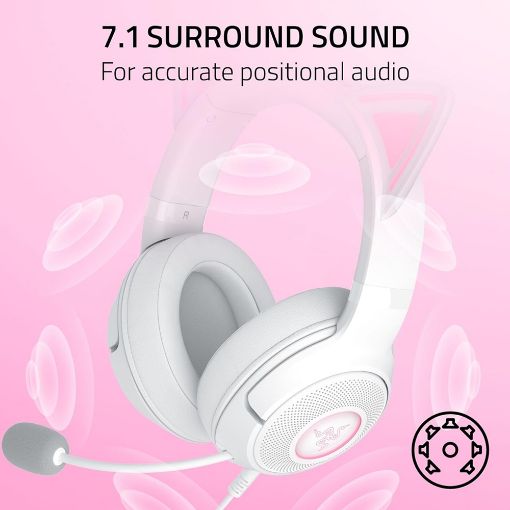 Εικόνα της Headset Razer Kraken Kitty v2 White RZ04-04730600-R3M1