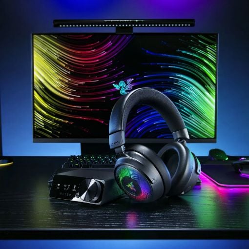 Εικόνα της Headset Razer Kraken v4 Pro Haptic Wireless with Control Hub Black RZ04-05160100-R3M1