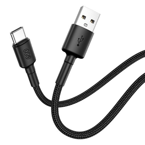 Εικόνα της Καλώδιο QCY USB-A Male to USB-C Male Braided 1,2m QCY-DC05