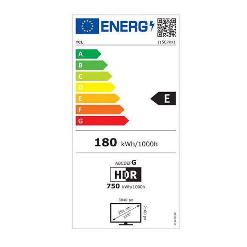 Εικόνα της Τηλεόραση TCL 115C7K 115" 4K Premium QD-Mini LED Google TV HDR 144Hz (2025)