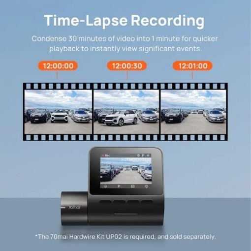Εικόνα της Σετ Κάμερα DVR Αυτοκινήτου 70mai A200 & Camera RC11 Black