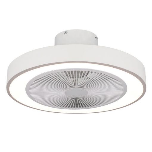 Εικόνα της Ανεμιστήρας Οροφής Estia Halo Flow 50cm με Φως & Τηλεχειριστήριο Λευκό 06-30155