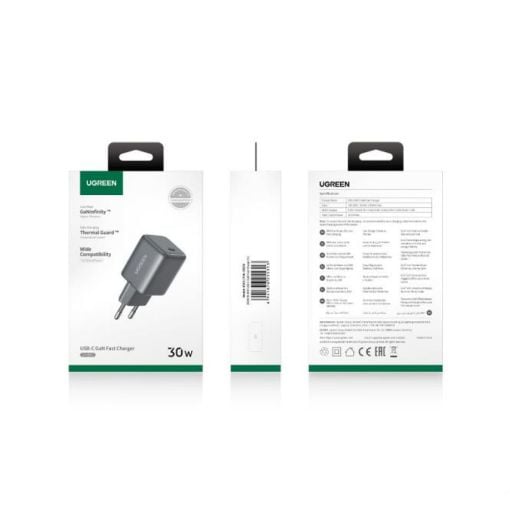 Εικόνα της Φορτιστής Ugreen X513 USB-C GaN 30W Black 65007