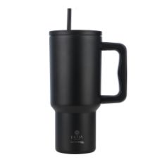 Εικόνα της Θερμός Estia Straw Tumbler XL Save The Aegean 900ml Midnight Black 01-32111