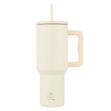 Εικόνα της Θερμός Estia Straw Tumbler XL Save The Aegean 1200ml Lilly White 01-32197