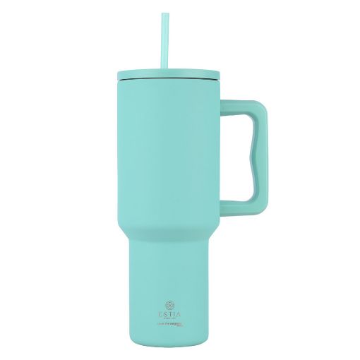 Εικόνα της Θερμός Estia Straw Tumbler XL Save The Aegean 1200ml Bermuda Green 01-32203