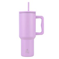 Εικόνα της Θερμός Estia Straw Tumbler XL Save The Aegean 1200ml Lavender Purple 01-32227