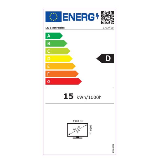 Εικόνα της Οθόνη LG 27BA450-B 27" IPS FHD 100Hz