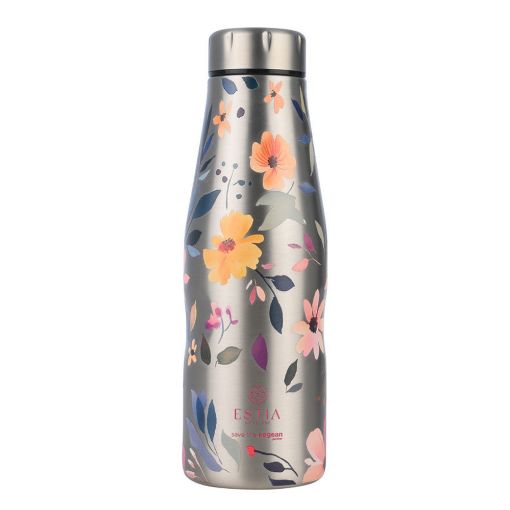 Εικόνα της Μπουκάλι Θερμός Estia Travel Flask Save The Aegean 500ml Silver Botanic 01-31633