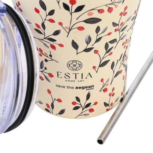 Εικόνα της Ποτήρι Θερμός Estia Coffee Mug Save The Aegean 350ml Bloom Beige 01-31701