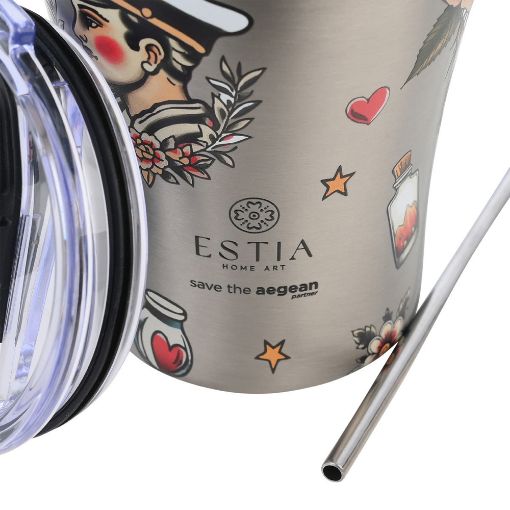Εικόνα της Ποτήρι Θερμός Estia Coffee Mug Save The Aegean 350ml Old School Ink 01-31770