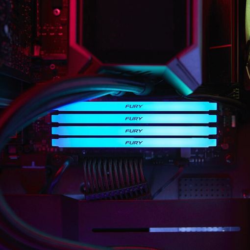 Εικόνα της Ram Kingston Fury Beast 16GB (2 x 8GB) DDR4-3600MHz CL17 RGB Black KF436C17BB2AK2/16