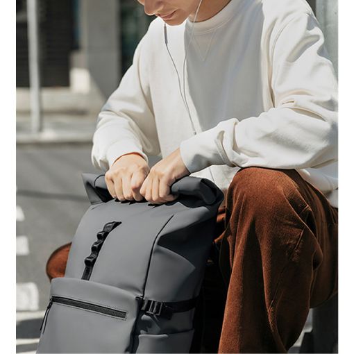 Εικόνα της Τσάντα Πλάτης Xiaomi Roll Top Casual 23lt με Θήκη Laptop 15.6" Grey BHR9055GL