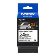 Εικόνα της Ταινία Ετικετογράφου Brother Heat Shrink 1.5m x 5.2mm Black On White HSe-211E