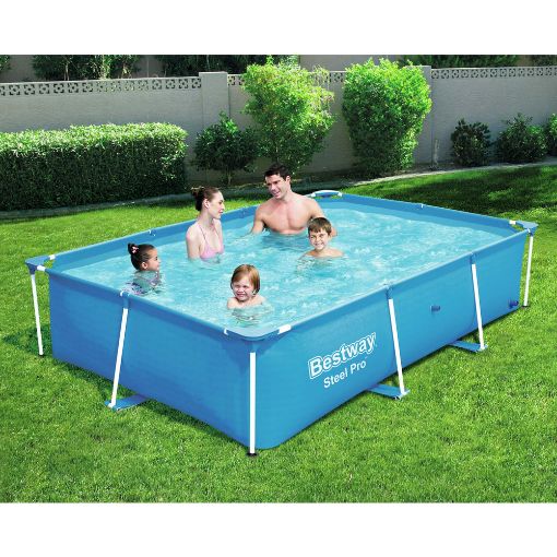 Εικόνα της Πισίνα Bestway Steel Pro Πλαστική με Μεταλλικό Σκελετό 259 x 170 x 61 cm Μπλε 56403
