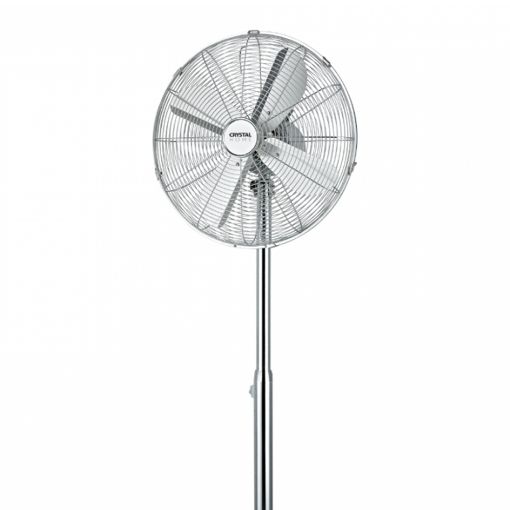Εικόνα της Ανεμιστήρας Crystal Home Air Retro Chrome Επιδαπέδιος 40cm 50W Ασημί