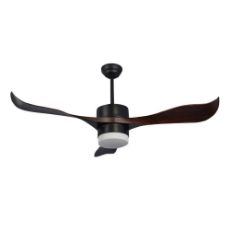 Εικόνα της Ανεμιστήρας Οροφής Primo 142cm με Τηλεχειριστήριο & Φως LED Μαύρο/Καφέ PRCF-80437