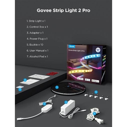Εικόνα της Govee RGBWW LED Strip Light 2 Pro 5m H61F5