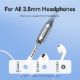 Εικόνα της Adapter Vention Lightning Male to 3.5mm Female 0.1m Silver BMBHA