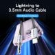 Εικόνα της Καλώδιο Vention Lightning Male to 3.5mm Male 1m Silver BMCHF
