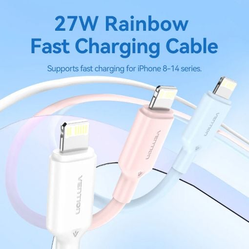 Εικόνα της Καλώδιο Vention USB-C Male to Lightning Male 1m Black LAKBF