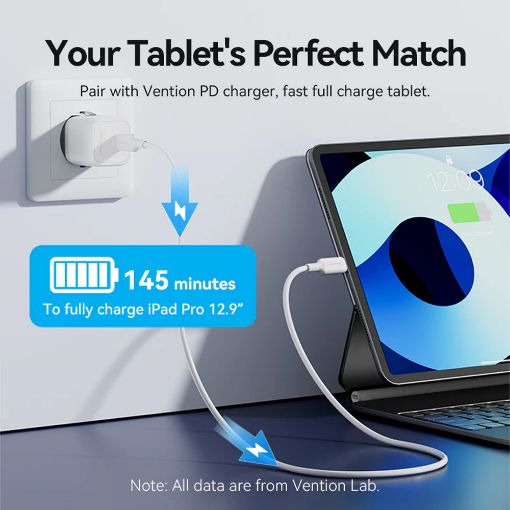 Εικόνα της Καλώδιο Vention USB-C Male to Lightning Male 1m Lake Blue LAKSF